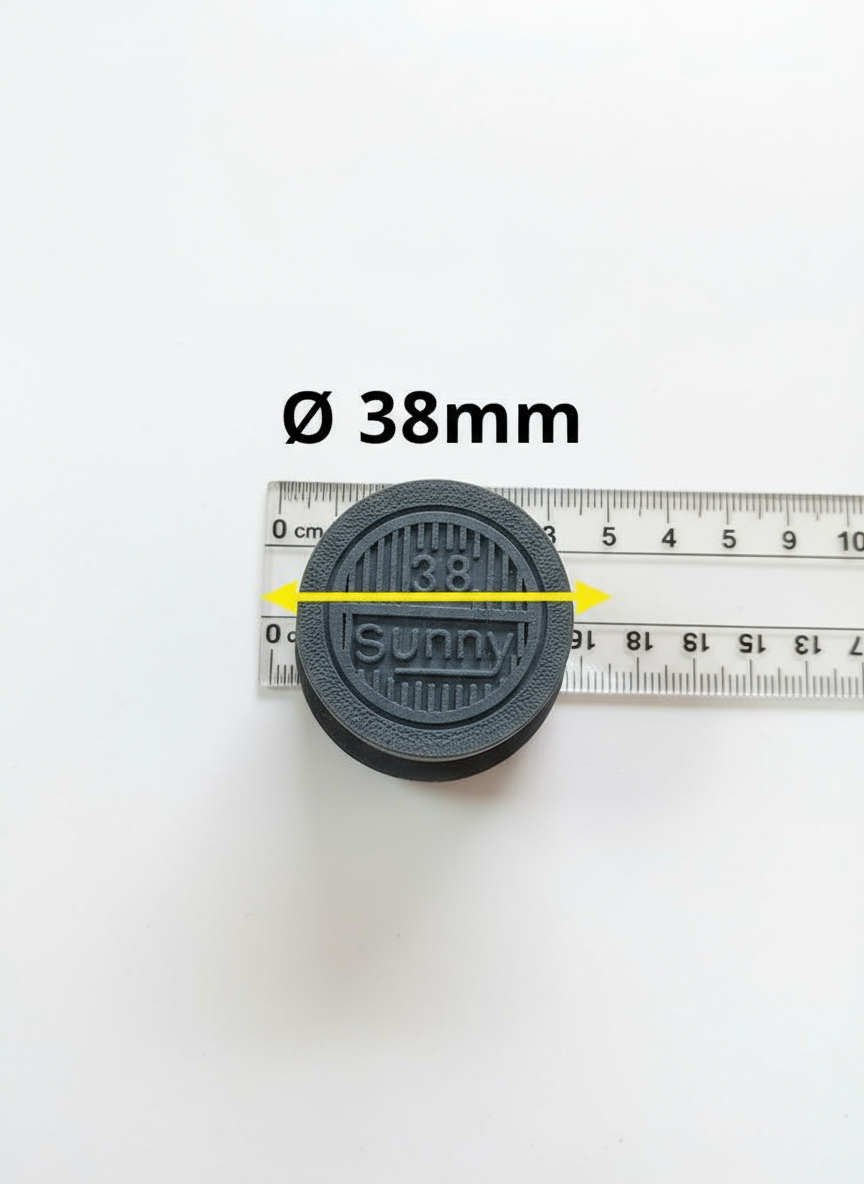 Rubber Caps 38mm Round Set of 4pcs