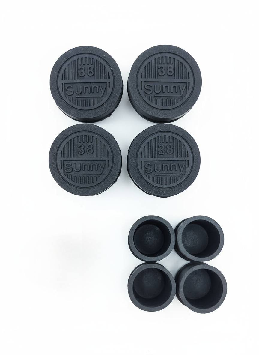 Rubber Caps 38mm Round Set of 4pcs