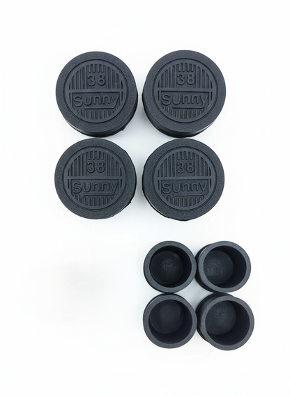 Rubber Caps 38mm Round Set of 4pcs